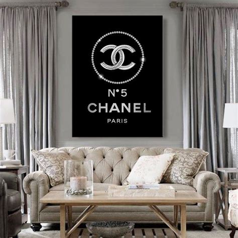 chanel wall art prints etsy